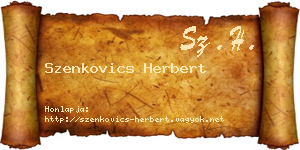 Szenkovics Herbert névjegykártya